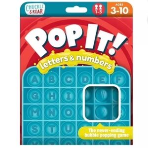 🦊Pop It! Letters & Numbers - Blue